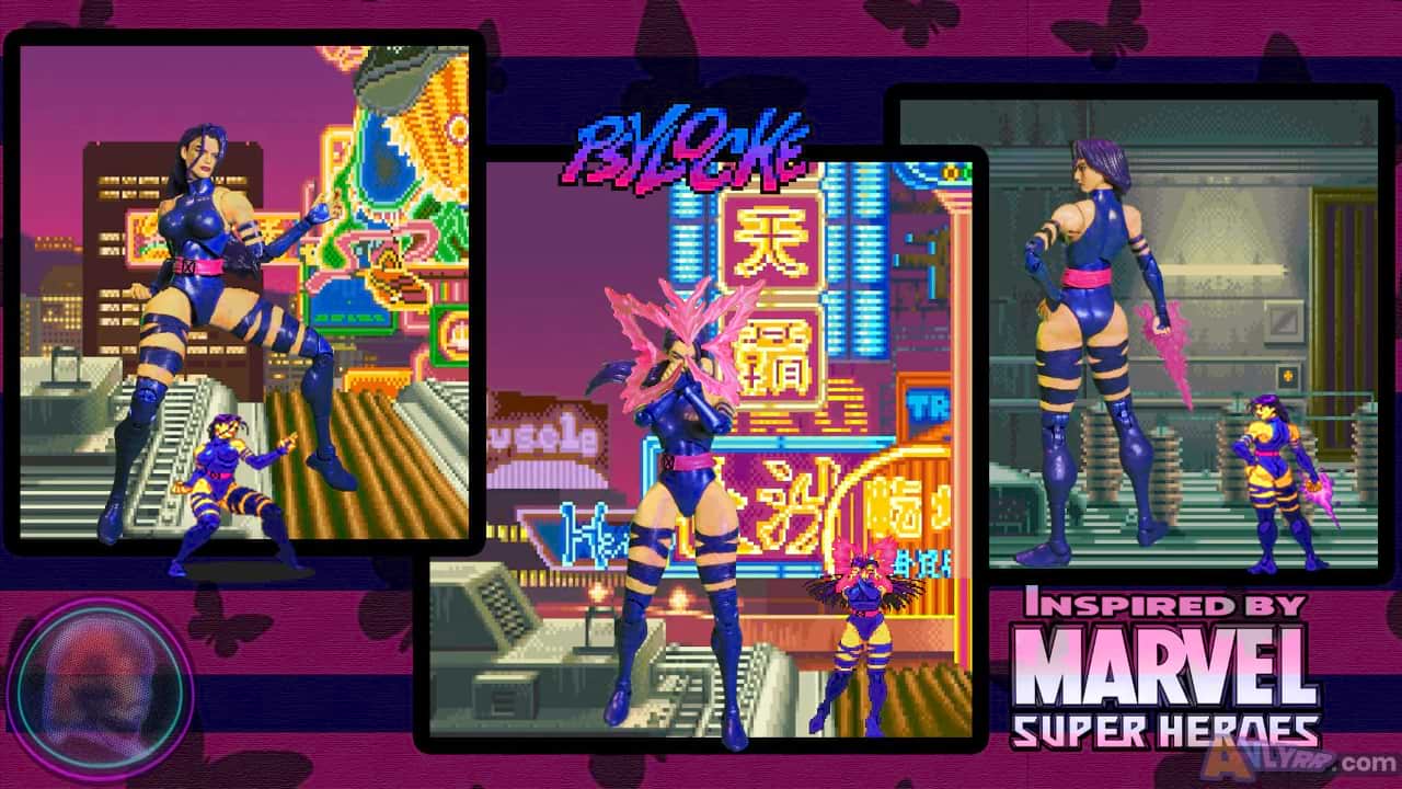 Psylocke MSH Custom Action Figure Collage