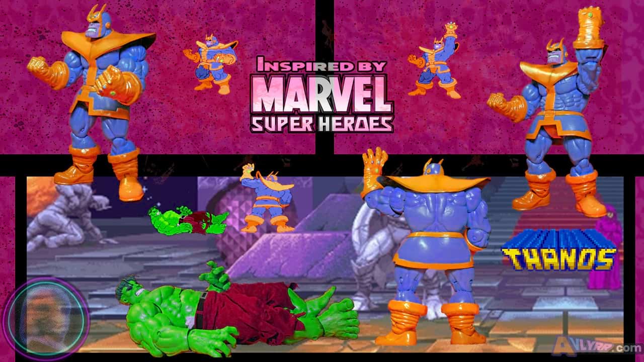 Thanos MSH Custom Action Figure Collage